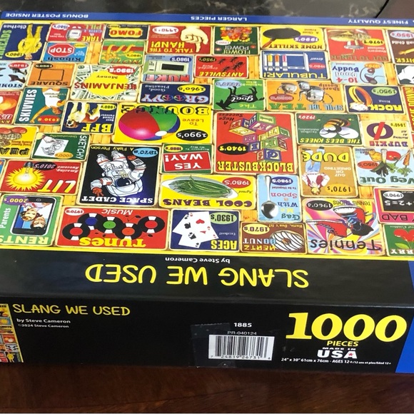 WHITE MOUNTAIN “THE SLANG WE USED” 1000 piece puzzle complete condition fun - Picture 2 of 7